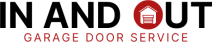 in and out garage door service - logo black